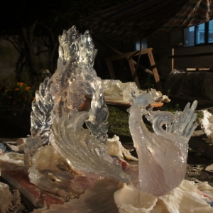 凤凰水晶雕塑-大图V2水晶 大型水晶雕塑
