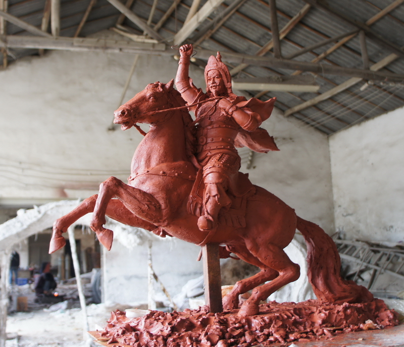 大型格萨尔王雕塑泥 雕塑设计 雕塑创作 雕塑公司 四川雕塑 大图雕塑 