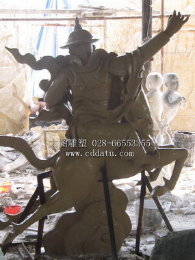 阿坝博物馆格萨尔王彩绘雕塑