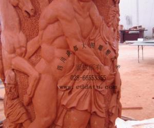 欧式 人物 群雕 景观柱 雕塑设计 雕塑创作 泥塑