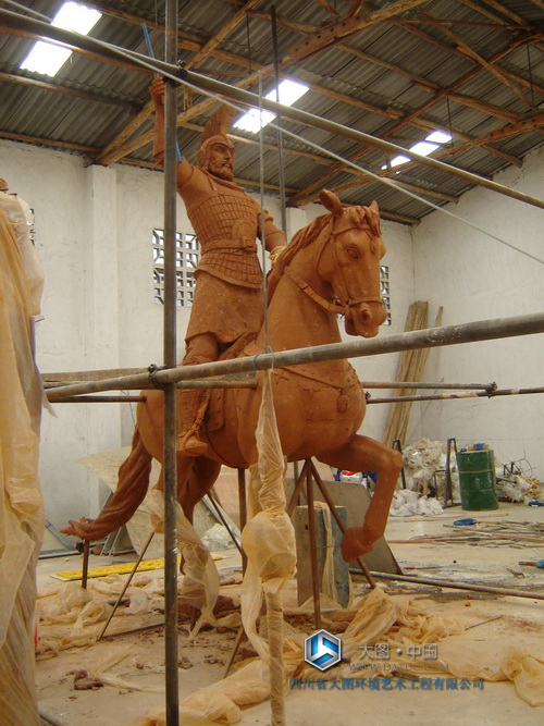 拿破仑大型雕塑泥塑-人骑马雕塑
