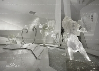 山海经雕塑 水晶神兽雕塑 水晶雕塑 透明雕塑 水晶动物雕塑 透明抽象雕塑