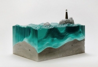 玻璃雕塑  海岛